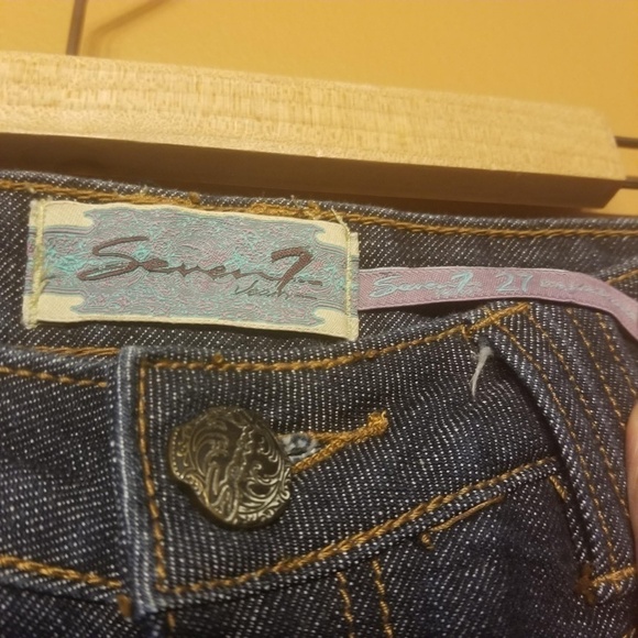 Seven7 Jeans | Women's Dark Denim Zipper Ankle Skinny Jeans (Size 27) - Picture 2 of 7